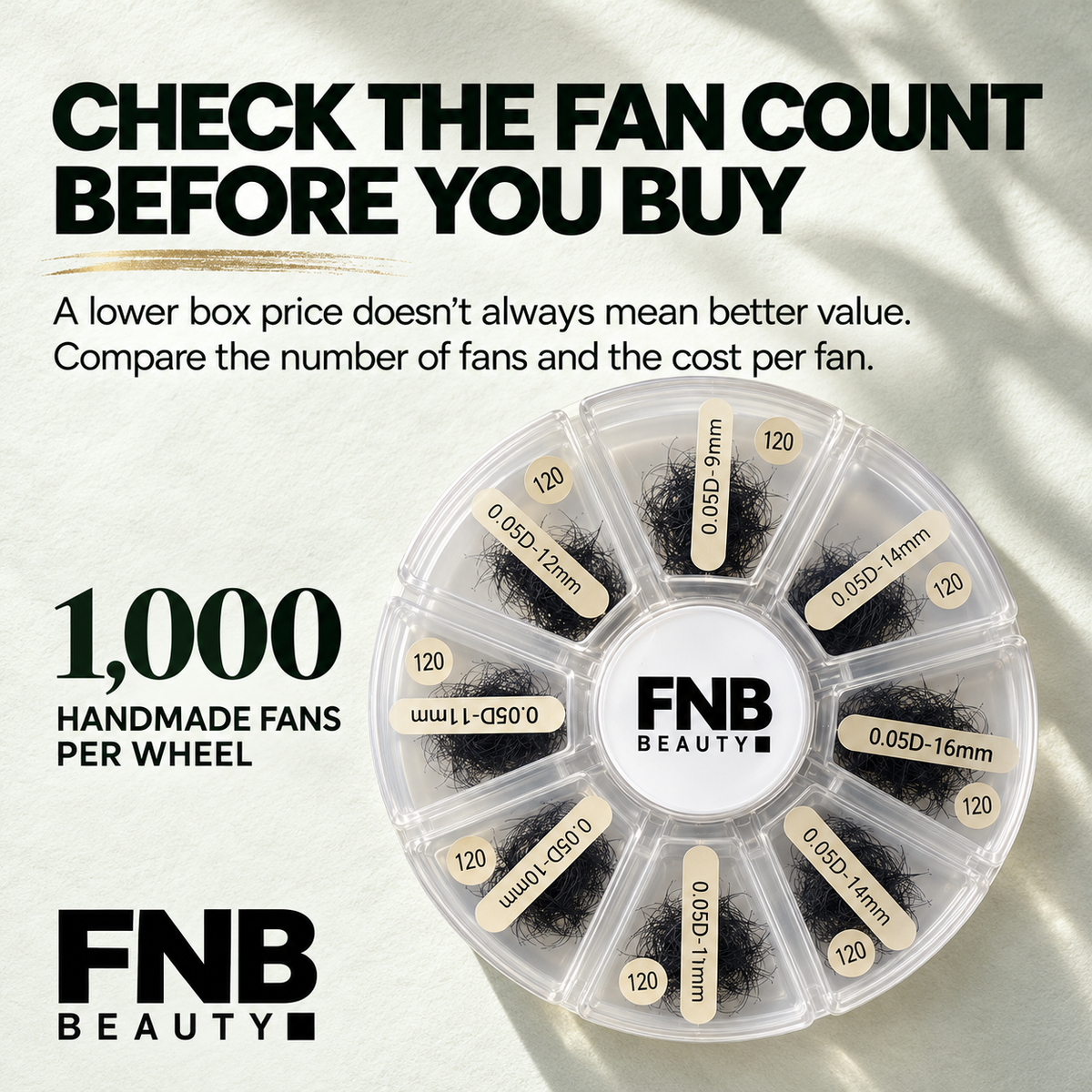 Narrow Promade Fans | 1,000 Fans | Mixed Length Wheel