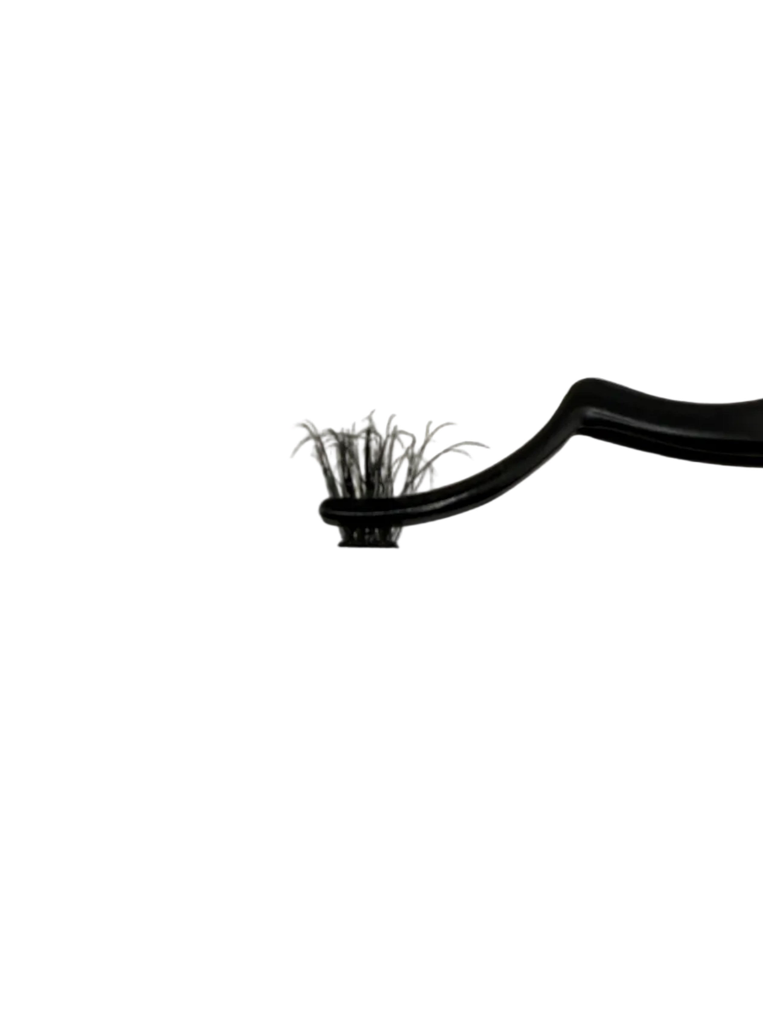 Black toothbrush with bristles on a white background