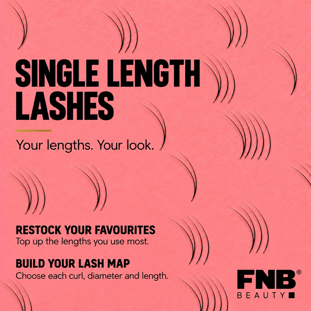 FNB Beauty single length lashes – restock favourite lengths and build custom lash maps